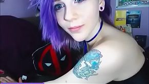 Tricky Nymph twerks and plays with her pussy in a corset