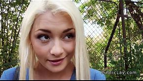 Russian blonde nurse banging in public