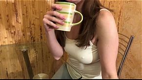 I almost got caught! A Quick Fuck with a Neighbor while her Husband goes to the Shop. Russian Amateur Video. With Conversations 5 min