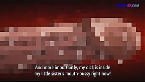 brother seduces busty little sister - Hentai