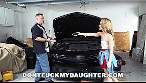 18yo Teen Lilly Ford Fucks Daddy's Mechanic Friend (dfmd15754)