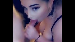 Amelia Skye fucks on sofa while parents are in bed filmed on Snapchat