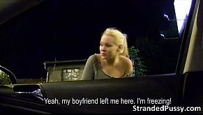 Damn sexy blonde amateur hitch hikes and gets fucked in the car 6 min