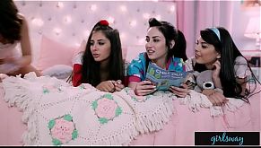 GIRLSWAY Retro Sleepover With Gina Valentina And Gianna Dior 13 min