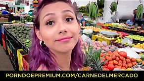 CARNE DEL MERCADO - Oiled up hard pickup and fuck with busty Latina Veronica Orozco